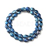 Transparent Electroplate Glass Beads Strands EGLA-F159-FR01-2