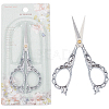 SUNNYCLUE 1Pc Peach Blossom Stainless Steel Scissors AJEW-SC0002-78C-1