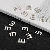 Tarnish Resistant 304 Stainless Steel Letter Charms X-STAS-O072-E-5