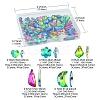 48Pcs 15 Style Glass Rhinestone Pendants EGLA-YW0001-41-4