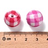 Spray Painted Opaque Acrylic Beads OACR-P030-07A-M-3