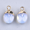 Electroplate Opalite Charms G-S344-09G-2