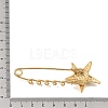Starfish with Swirl 304 Stainless Steel Safety Pins Brooch Findings SA-CBAB767-06A-G-3