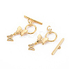 Brass Micro Pave Clear Cubic Zirconia Toggle Clasps X-KK-S354-292-NF-3