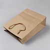Kraft Paper Visible Window Gift Bags with Rope Handles ABAG-WH0038-76B-3