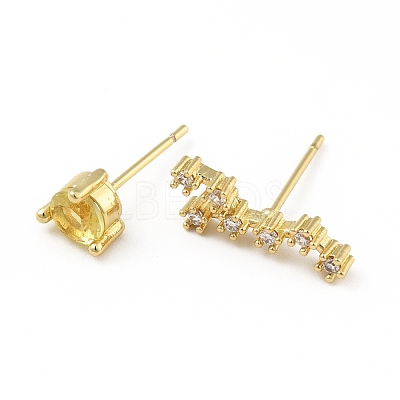 Cubic Zirconia Constellation Asymmetrical Earrings EJEW-C035-16G-05-1