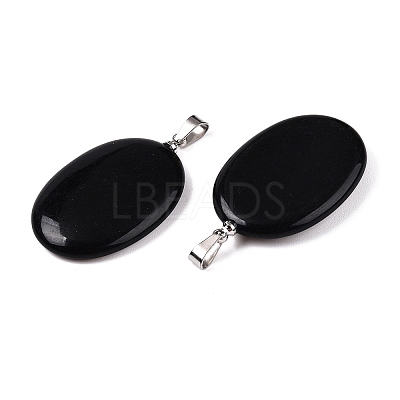 Natural Obsidian Pendants G-T138-207A-1