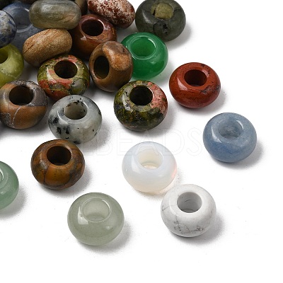 Natural & Synthetic Gemstone European Beads G-G740-14x8mm-M-1