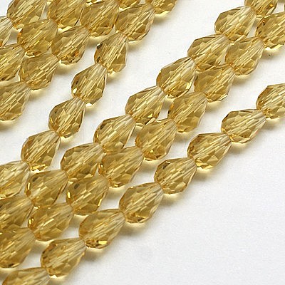 Glass Beads Strands EGLA-E010-8x12mm-11-1
