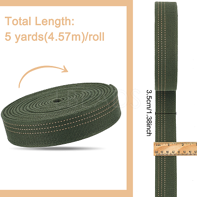 5 Yards Polycotton Ribbon OCOR-WH0078-169A-1