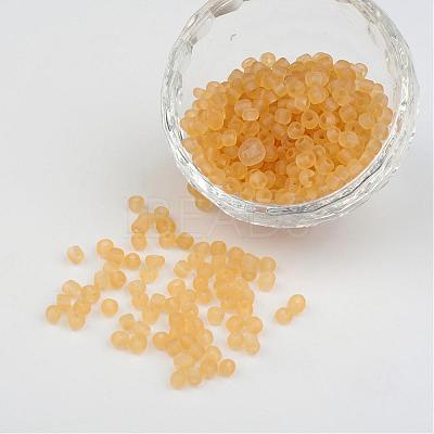 6/0 Frosted Round Glass Seed Beads X-SEED-A008-4mm-M2-1