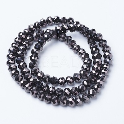 Electroplate Transparent Glass Beads Strands EGLA-A034-T8mm-UA08-1