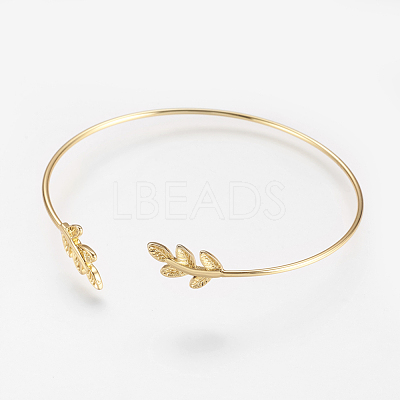 Brass Cuff Bangle X-BJEW-P168-F08-1
