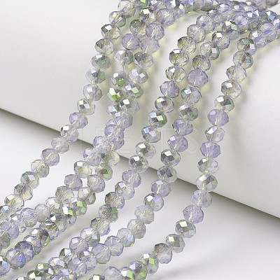 Electroplate Glass Beads Strands EGLA-A034-J8mm-S07-1