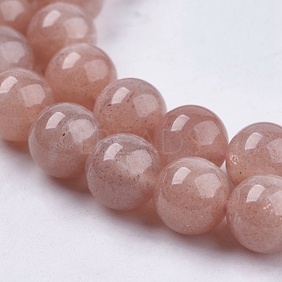 Natural Sunstone Beads Strands X-G-J157-6mm-07-1