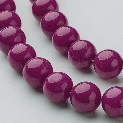 Natural Mashan Jade Round Beads Strands X-G-D263-10mm-XS12-1