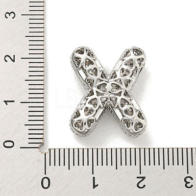 Platinum Plated Brass Micro Pave Cubic Zirconia Pendants KK-L073-001P-X-1