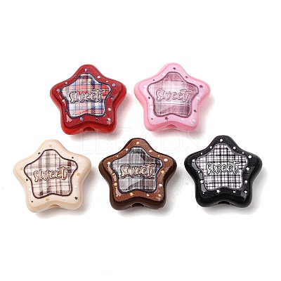 Printed Opaque Acrylic Beads AC-CBAC57E-01-1