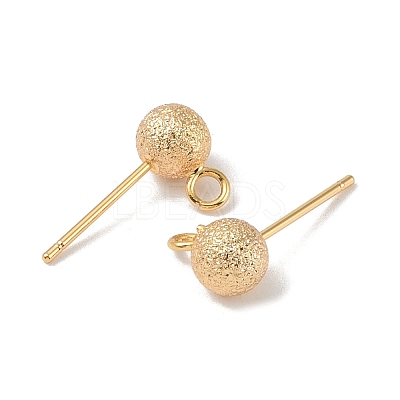 Brass Stud Earring Findings KK-R164-05B-G-1