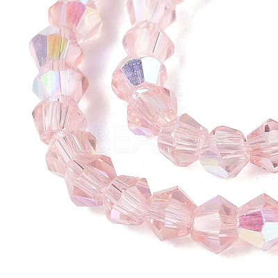 AB Color Plated Transparent Glass Beads Strands GLAA-G127-01-01D-1