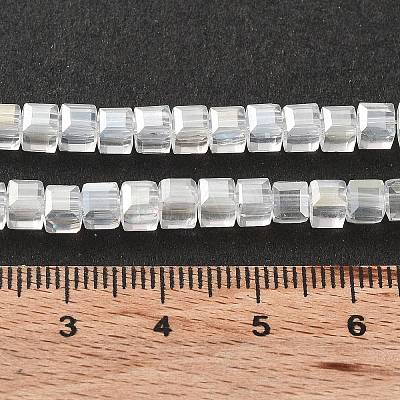 Electroplate Glass Beads Strands EGLA-R030-4x4mm-20-1