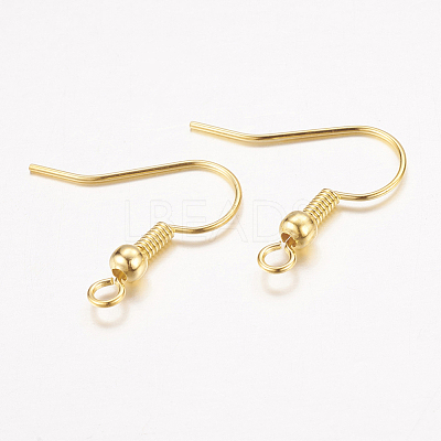 Brass Earring Hooks KK-S075-G-1