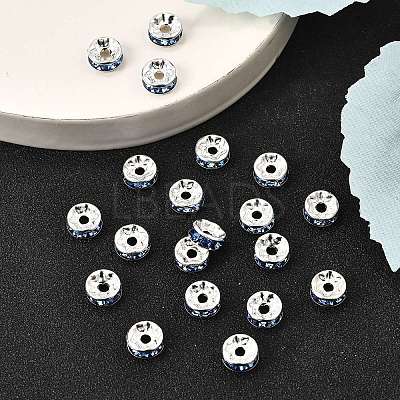 Brass Grade A Rhinestone Spacer Beads RB-A004-3-1