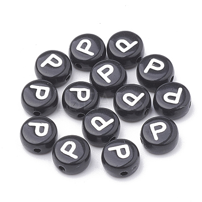 Opaque Acrylic Beads SACR-N002-02P-1