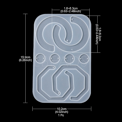 Geometry Pendant & Links Silicone Molds DIY-YW0006-73-1