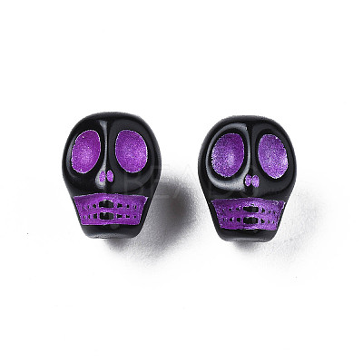 Opaque Black Acrylic Beads X-MACR-N012-15-1