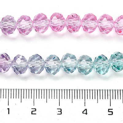 Transparent Painted Glass Beads Strands X1-DGLA-A034-T6mm-A10-1