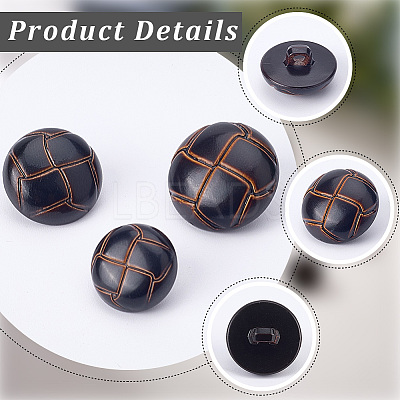 90Pcs 3 Styles Plastic Buttons BUTT-CY0001-10B-1