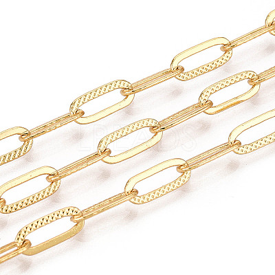 Brass Paperclip Chains CHC-T018-52G-1
