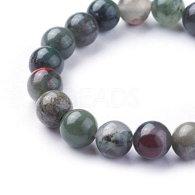Natural African Bloodstone Stretch Bracelets BJEW-F380-01-C01-1
