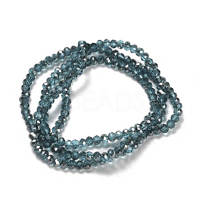 Electroplate Glass Beads Strands EGLA-D020-3x2mm-M2-1