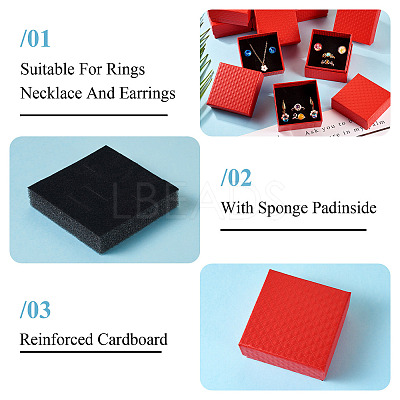 Rhombus Textured Cardboard Gift Storage Boxes CON-TAC0010-03B-04-1