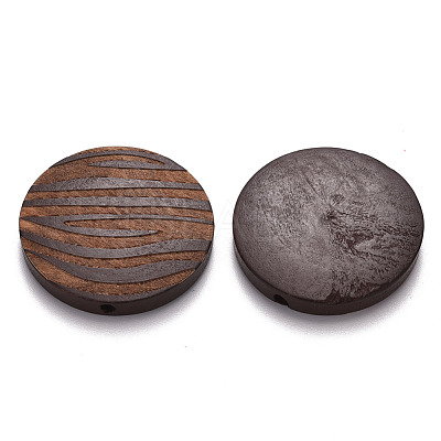 Painted Natural Wood Beads WOOD-N006-06E-1