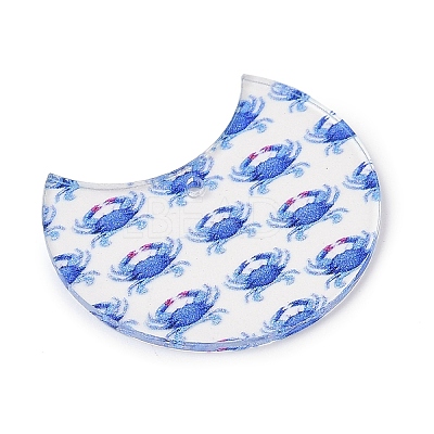 Printed Opaque Acrylic Pendants FIND-K017-10A-1