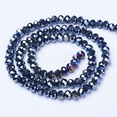Electroplate Glass Beads Strands EGLA-A034-P4mm-B01-1