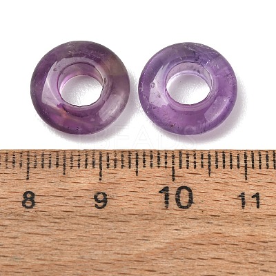 Natural Amethyst European Beads G-C134-01M-1