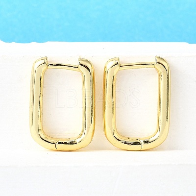 Brass Huggie Hoop Earrings X-EJEW-F245-04G-A-1