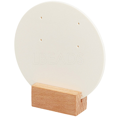4 Bags Round Acrylic Couple Earring Display Stands EDIS-SC0001-17B-1