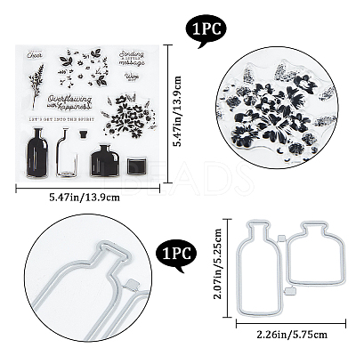 1Pc Clear Silicone Stamps DIY-CP0009-57-1