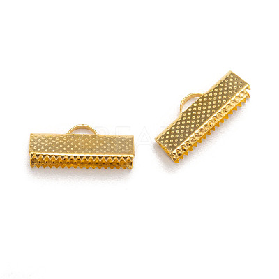 Iron Ribbon Crimp Ends IFIN-S008-G-1