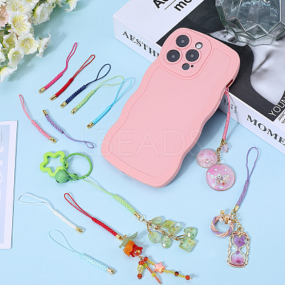 45Pcs 9 Colors Polyester Cord Mobile Straps FIND-GF0006-44-1