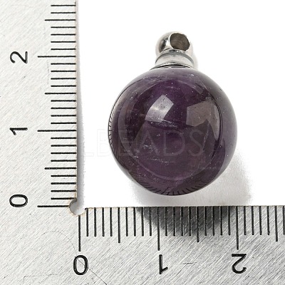 Natural Amethyst Perfume Bottle Pendants G-K338-22P-08-1