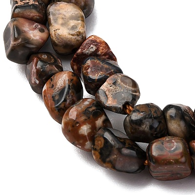 Natural Leopard Skin Jasper Beads Strands G-I389-A09-1