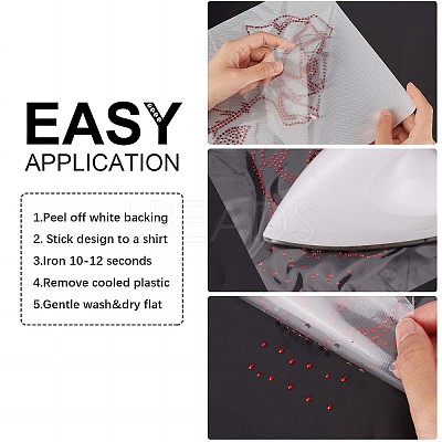 Rose Shape Hotfix Rhinestone DIY-WH0308-281-1