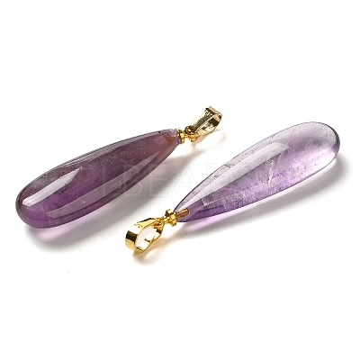 Natural Amethyst Pendants G-Q192-07G-03-1