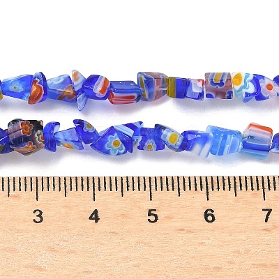 Handmade Millefiori Lampwork Beads Strands LAMP-P070-02A-06-1